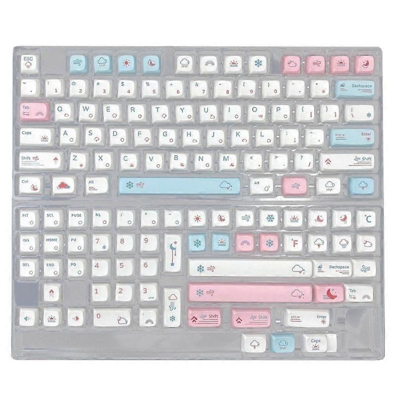 132Pcs PBT XDA Profile Keycap For Mechanical Keyboard Weather Theme Keycaps