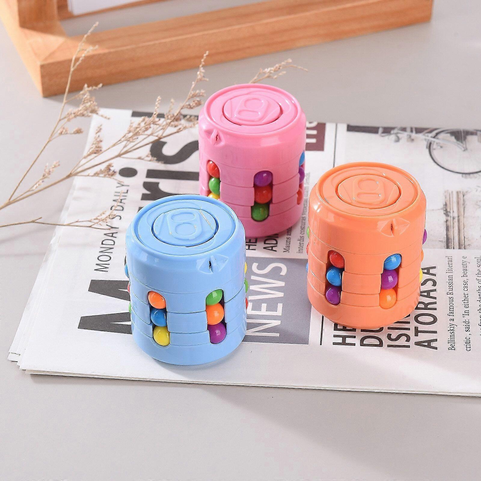 New Upgrade Toy for Kids Cans Magic Bean Cube, Funny Stress Reliever Rotating Fidget Can for Adults Puzzle Educational Toys for Kids