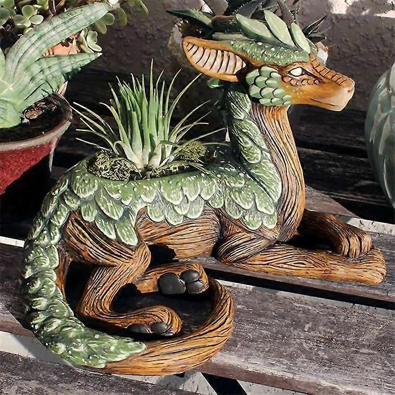 Creative Dragon Design Succulent Pot - Cute Tree Dragon A Planter for Desktop Decoration, Home Garden, and Office Use