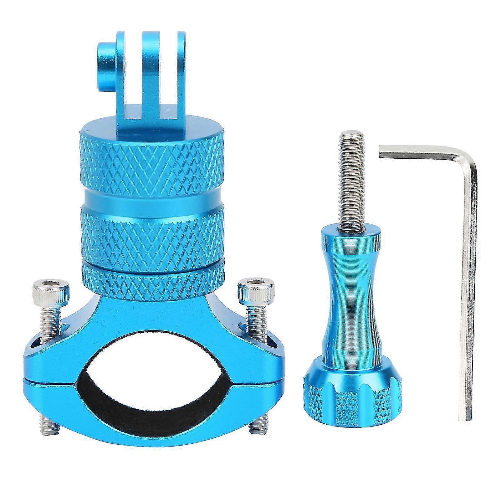 Action Camera Aluminium Alloy 360 Degree Rotation Ballhead Bike Motocycle Universal Standblue