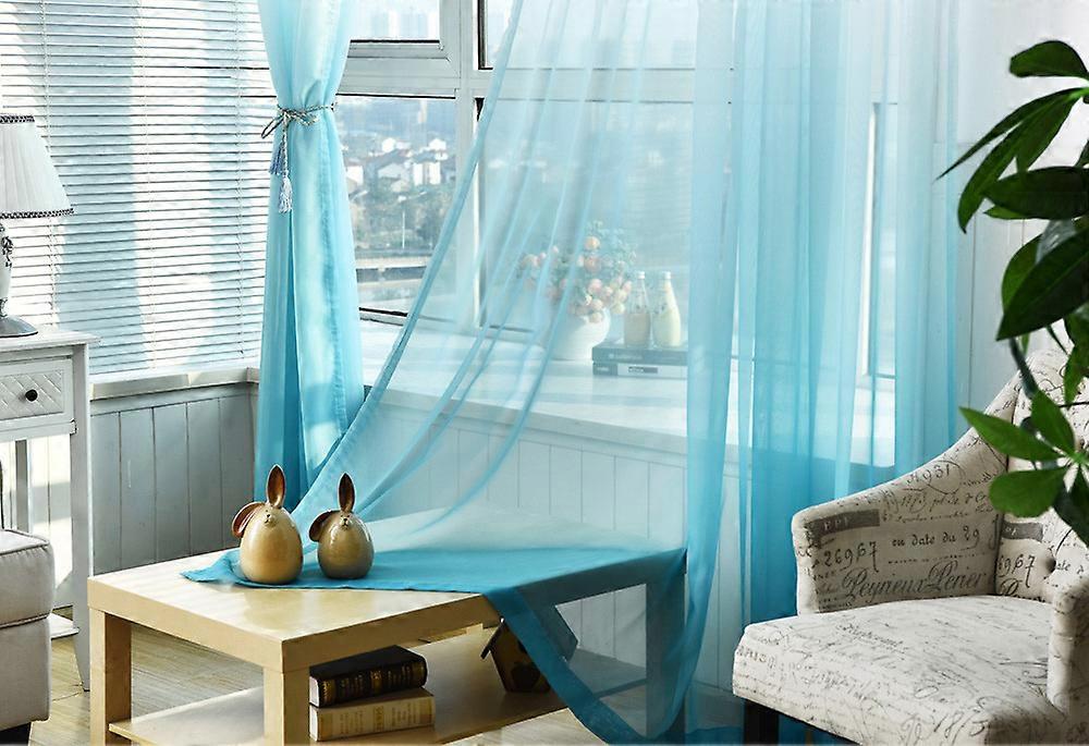 Valances Voile Door Window Curtain Drape Panel Sheer Scarf Divider Dec pp399