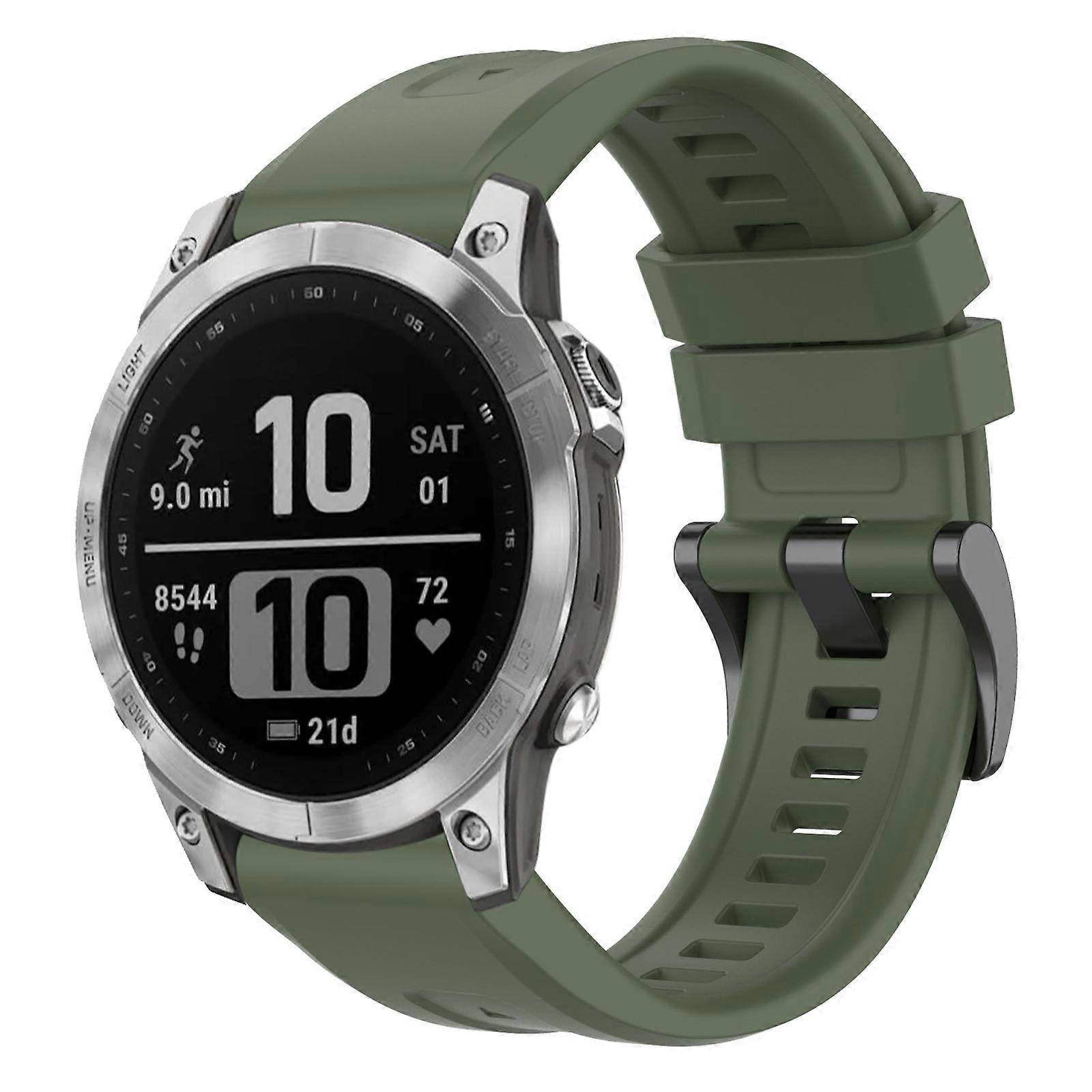 Solid Color Black Buckle Silicone Quick Release Watch Band