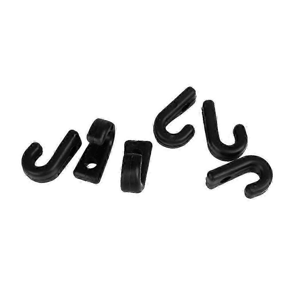 6pcs Kayak Nylon Lashing Hook Bungee Hook Canoe Paddle Board Black J Hooks