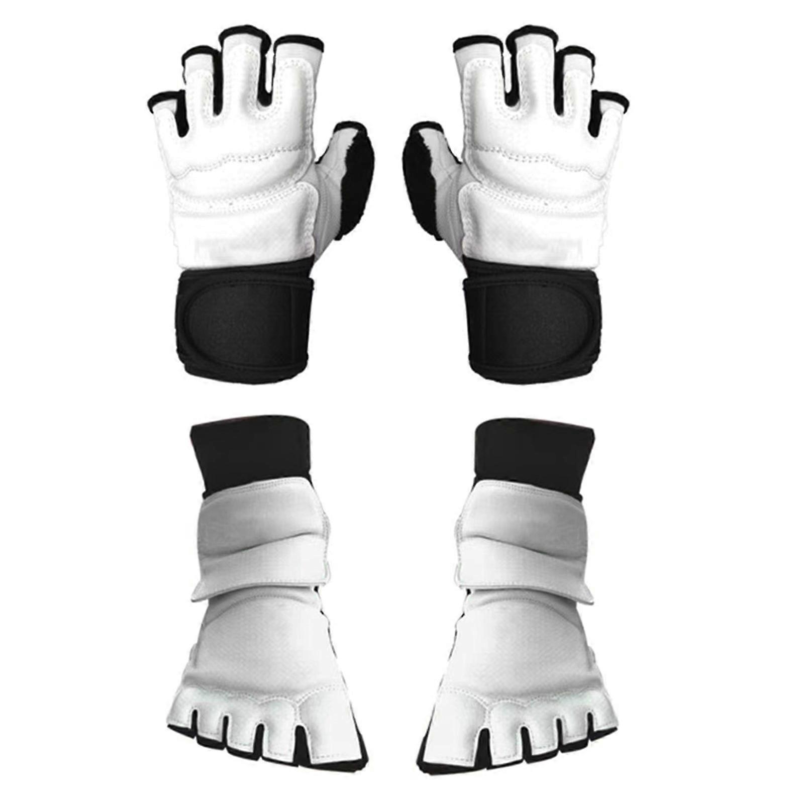 Taekwondo Protège-pieds Karaté Protège-pieds et protège-mains Boxe Combat Protège-pieds Arts martiaux Équipement de protection pour les pieds M