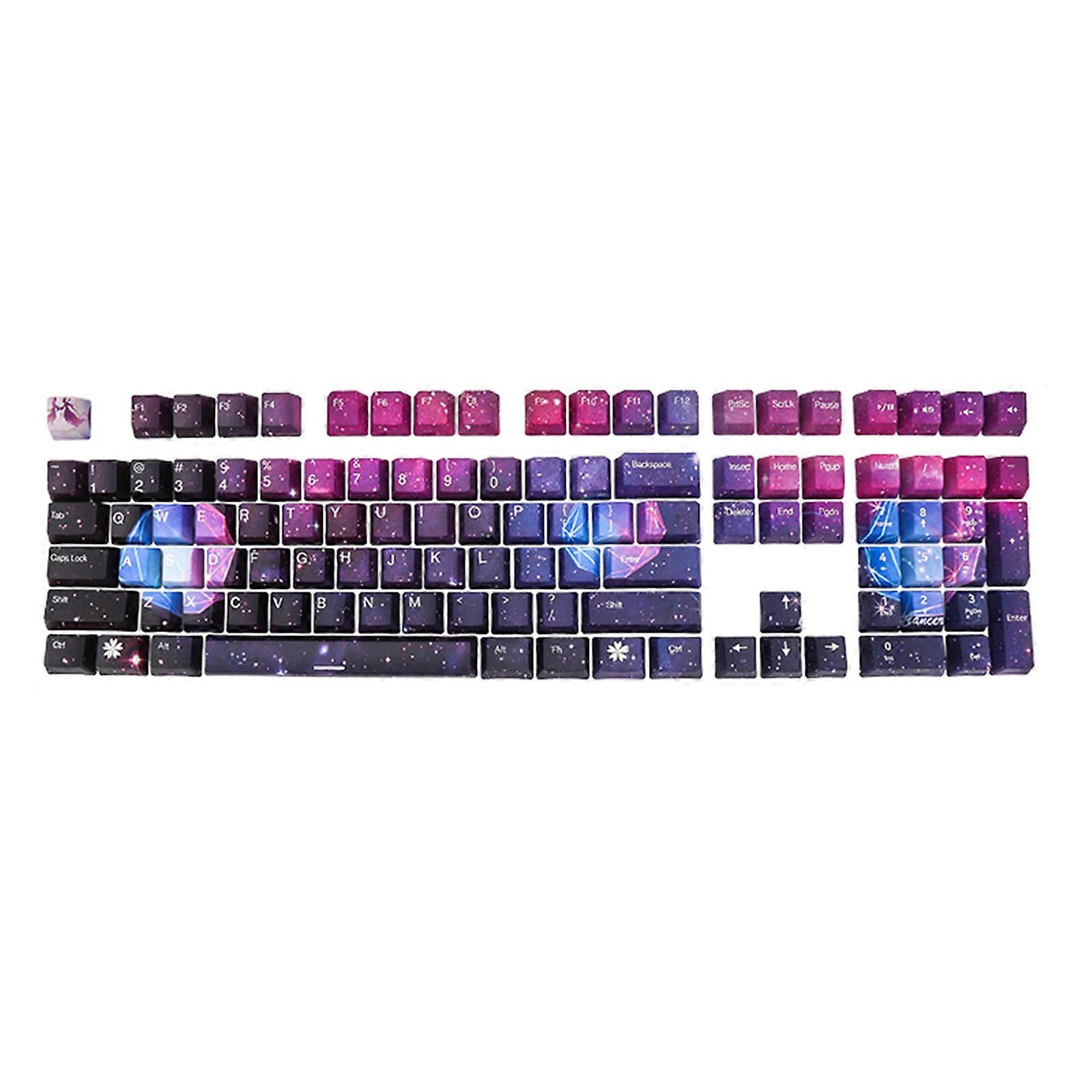 108 Keys PBT Keycaps Set Novelty Starry Sky Keycap OEM Profile PC Gaming Mechanical Keyboard Dye-Subbed PBT Durable-