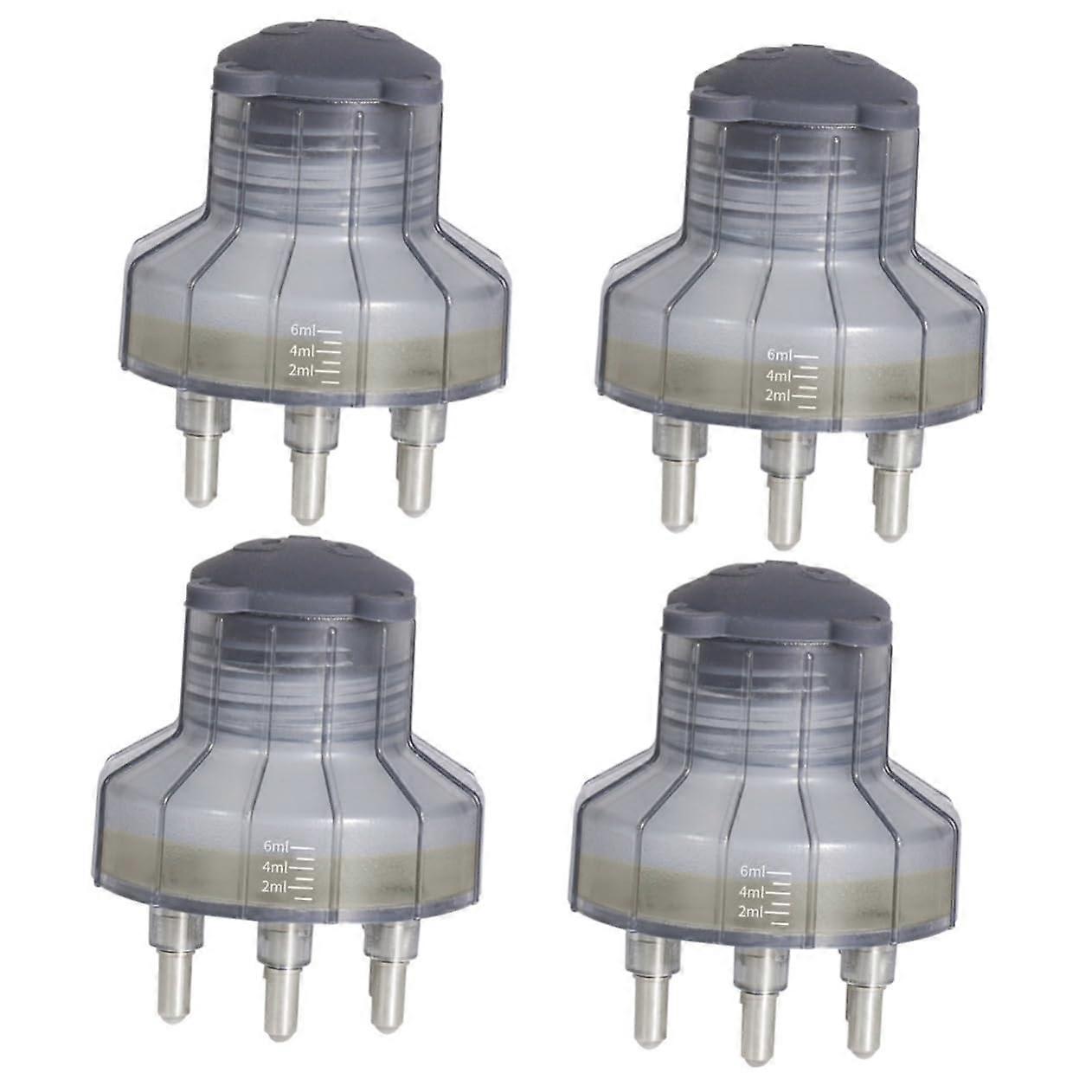 4pcs Scalp Massager Hair Oil Applicator Root Comb Bottle Plastic Grey