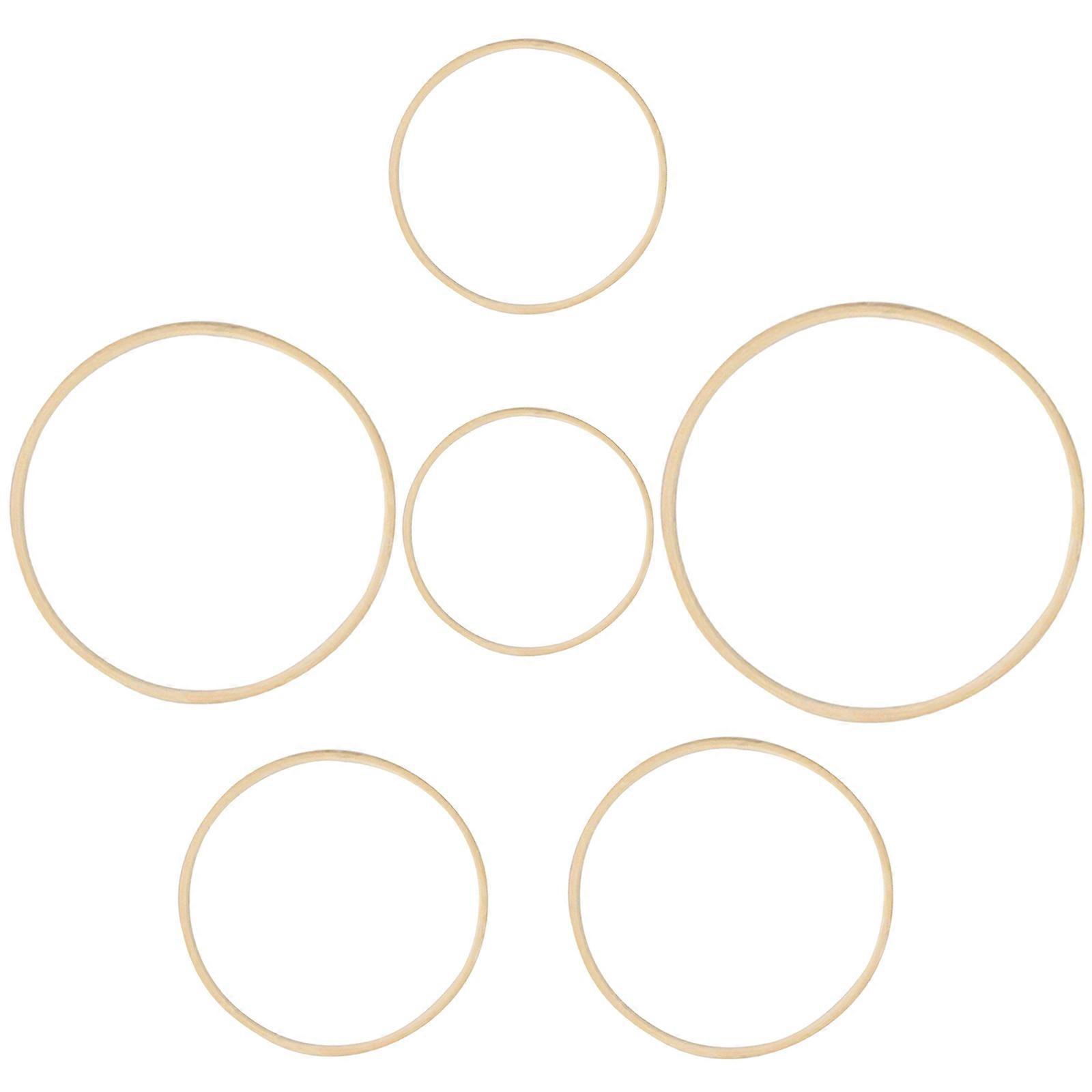 6 stk broderi makrame ring for DIY bryllup