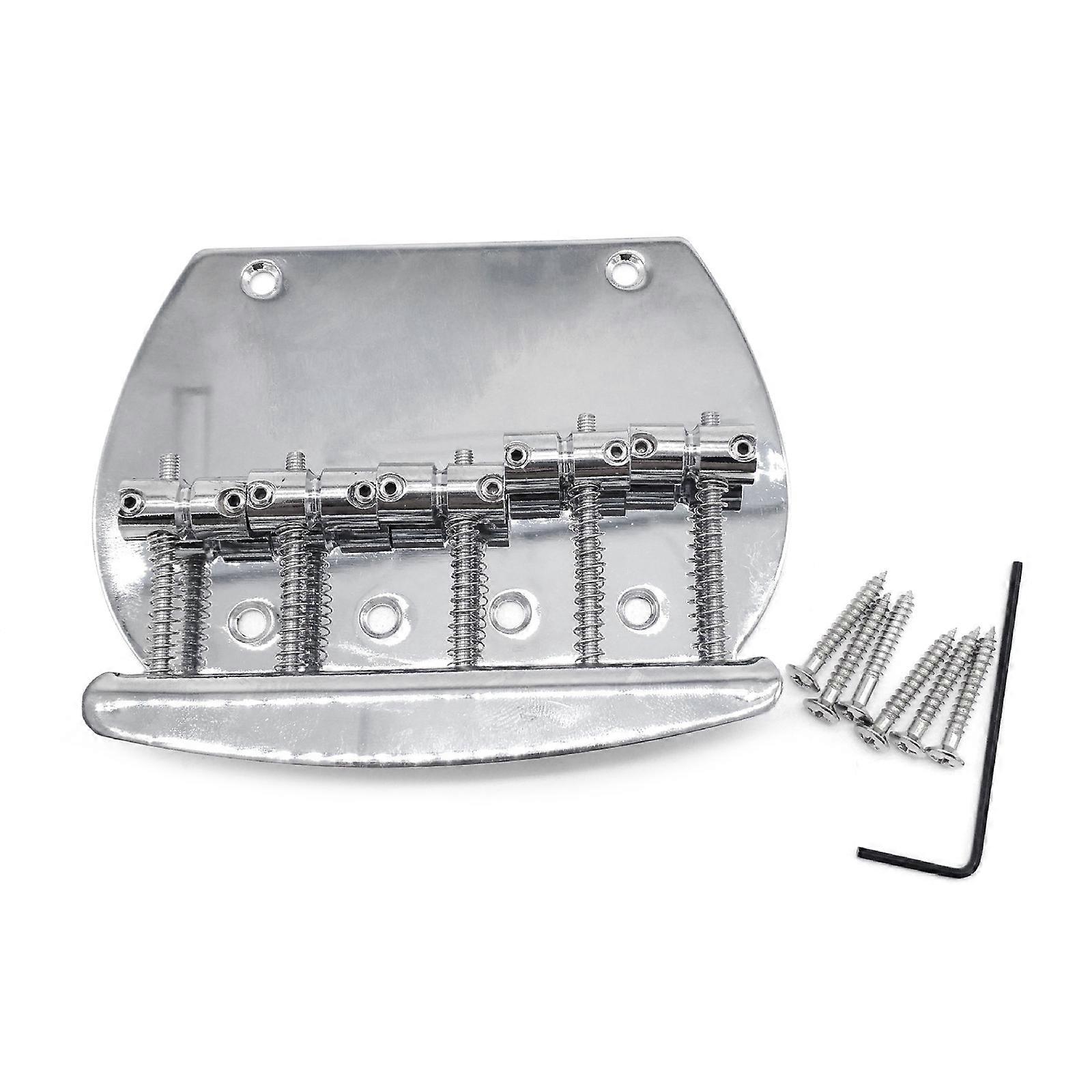 5 String Thickened Bass Saddle Bridge Pull String Plate For 5 String Electric Bass Guitar Accessories Replacement Multicolor