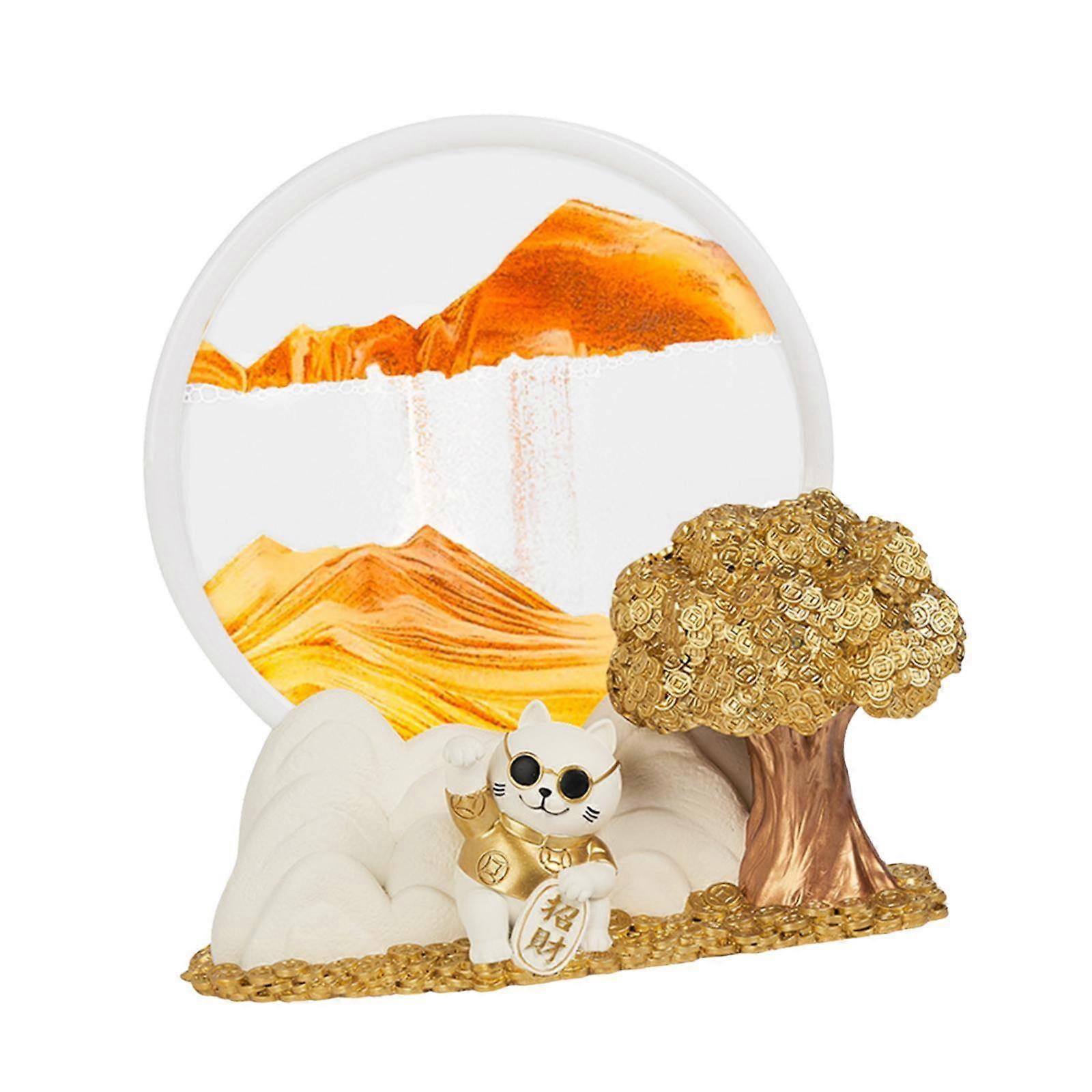 Moving Sand Art Picture Dynamic Sand Art Liquid Motion Desktop Toy Tableboard