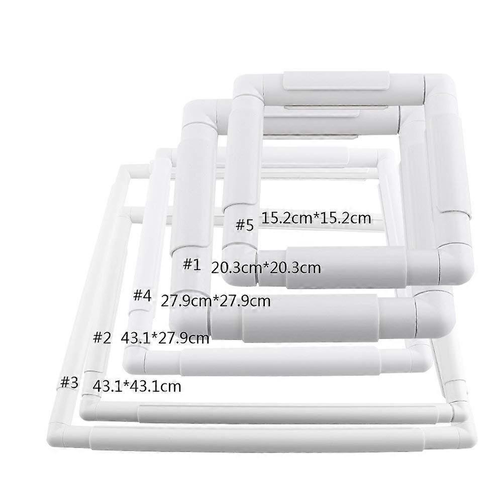 Square Rectangle Plastic Clip Frame for Embroidery Cross Stitch Quilting Needlepoint Tool(20.3 x 20.3cm)