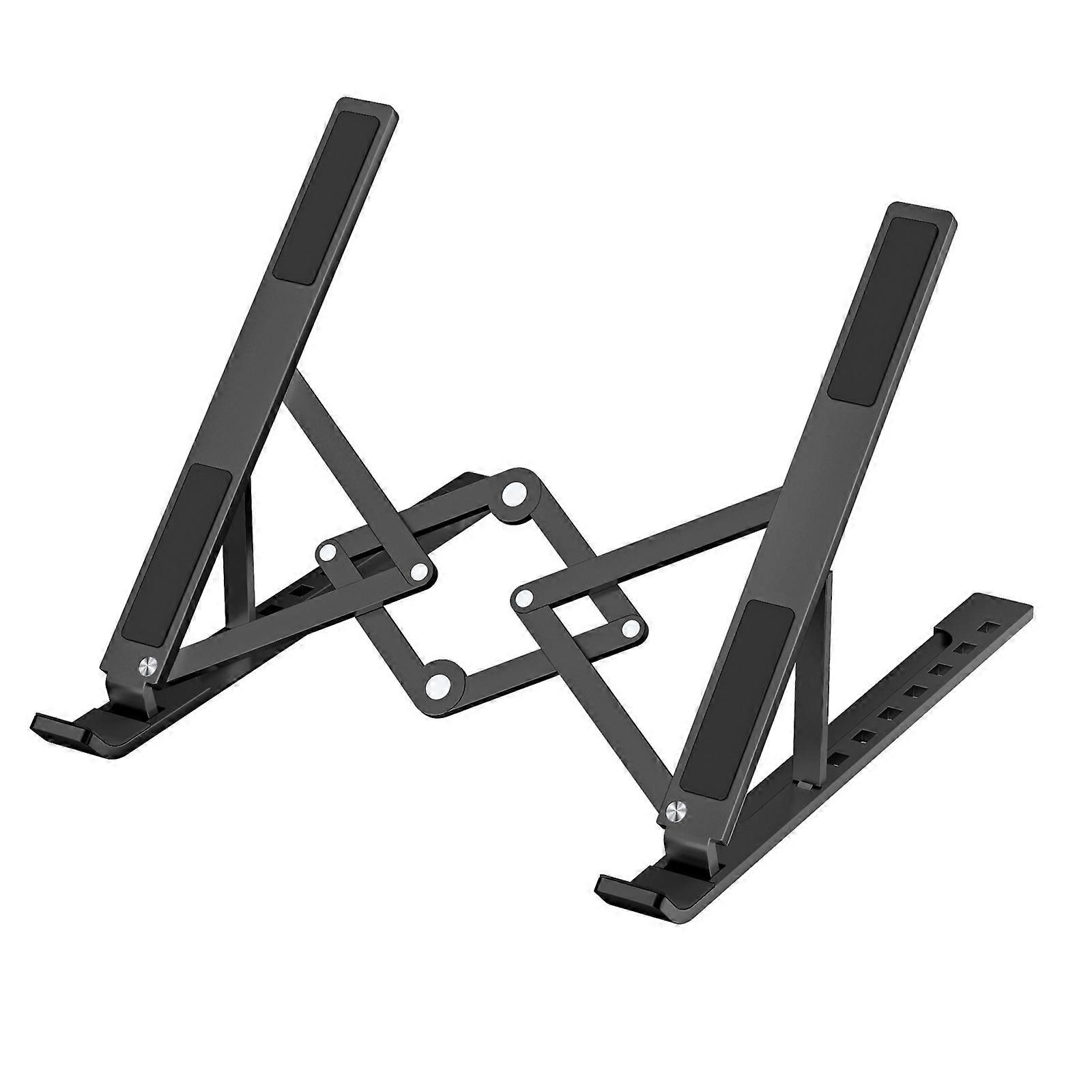 Laptop Stand New Aluminum Alloy Desktop Folding Rack 8 Gear Adjustable Notebook Stand Cooling Bracket  Black