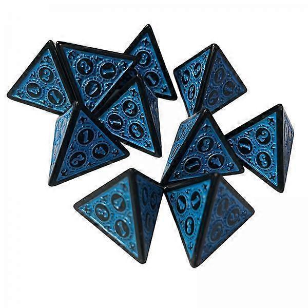 3x 10 stuks 4-zijdige dobbelstenen, D4 veelvlakkige dobbelstenen
