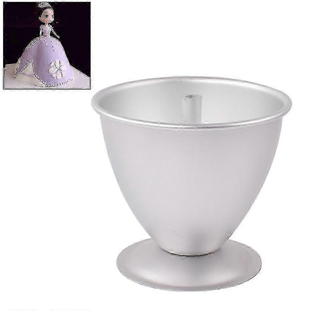 8インチプリンセスドールドレスケーキパン-半円ケーキモールド