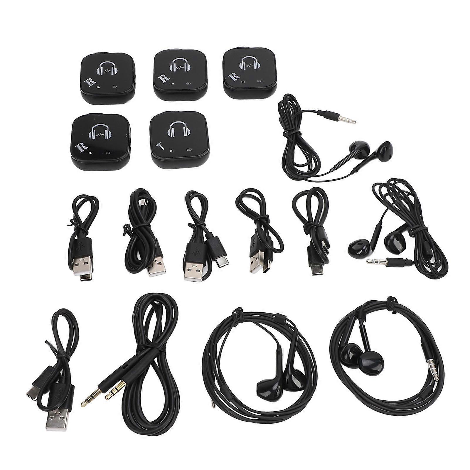 Cordless In Ear Monitoring System 5.8G Stereo Cordless IEM System with Transmitter and Receiver for Studio Band Rehearsal Live Performance Camera Rec
