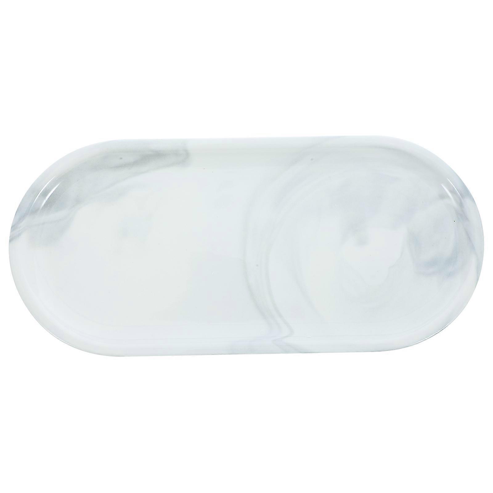 Here's a refined and professional product description based on your input:
**Elegant Marble Grain Ceramic Bathroom Storage Tray – Stylish &