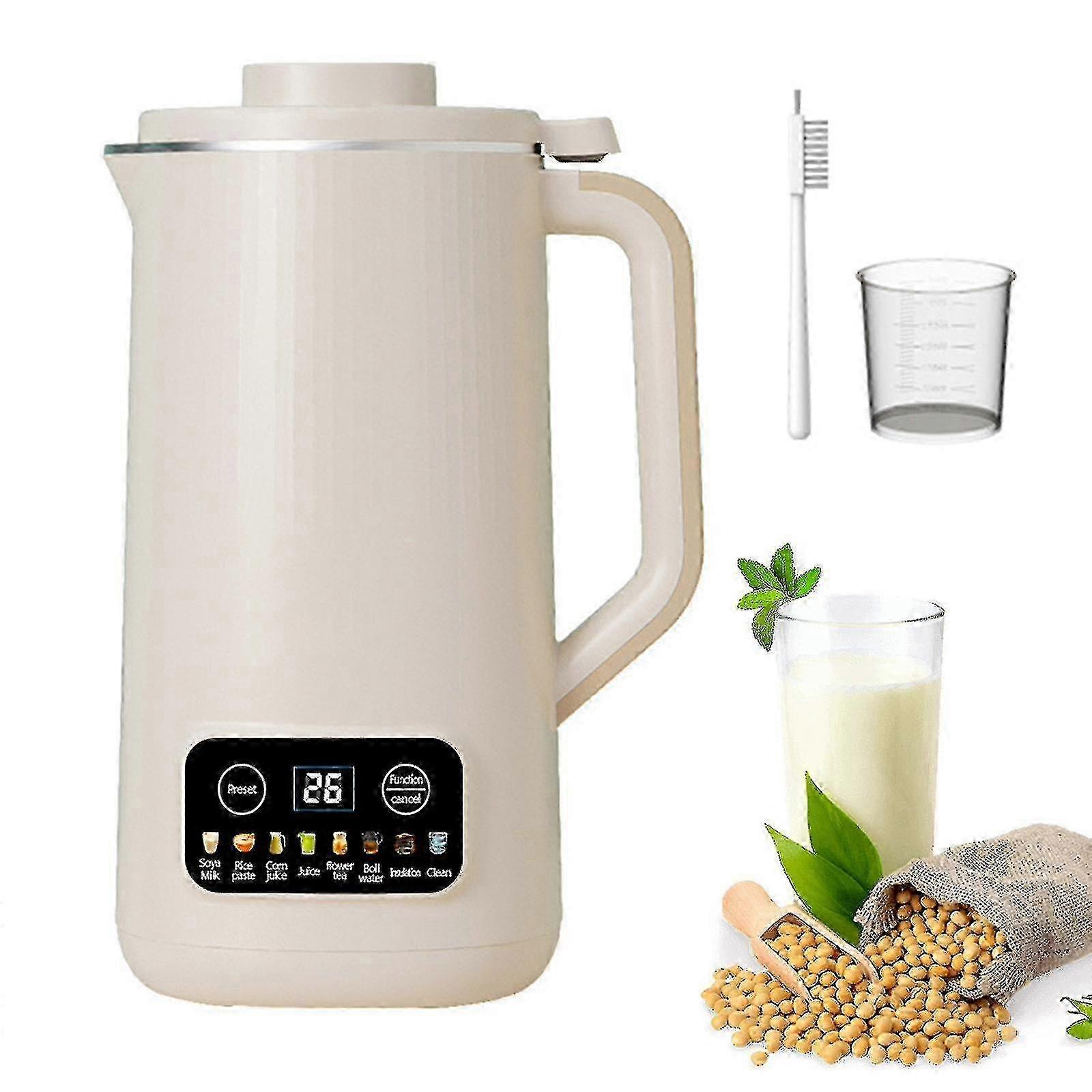 Machine à lait de soja automatique de 20 oz Machine à lait de noix multifonctionnelle avec démarrage différé, maintien au chaud et fonctions d’autonettoyage pour diverses marques