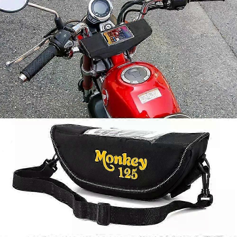 حقيبة مقبض دراجة نارية قابلة للتطبيق حقيبة ملاحة حقيبة هاتف محمول مقاومة للماء للغبار لتخزين المقود هوندا مونكي 125 Z 125