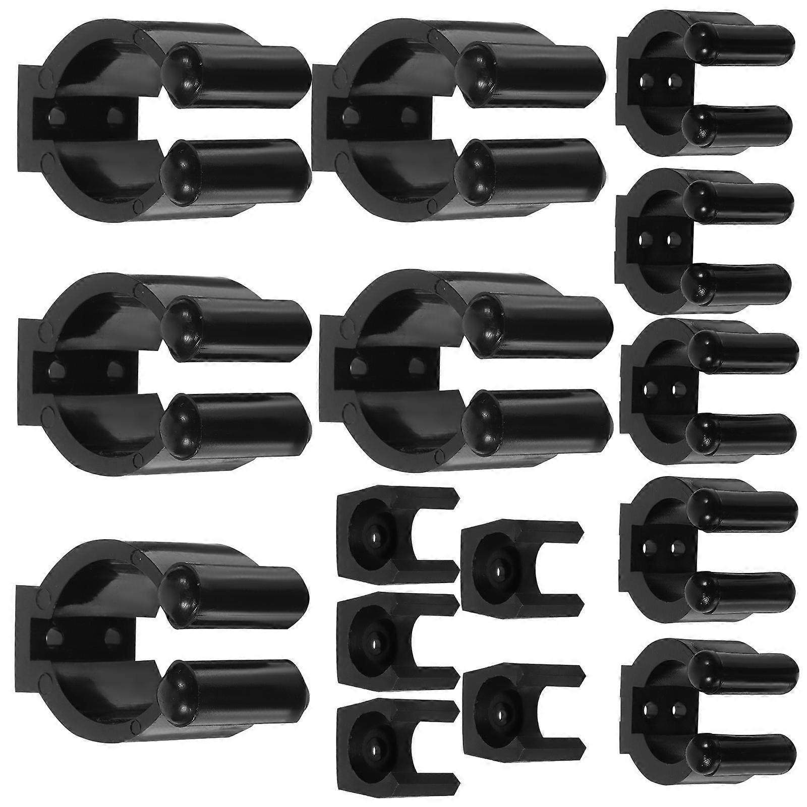 Pool Stick Holder Wall Mounting Compact Design PP Material 15Pcs