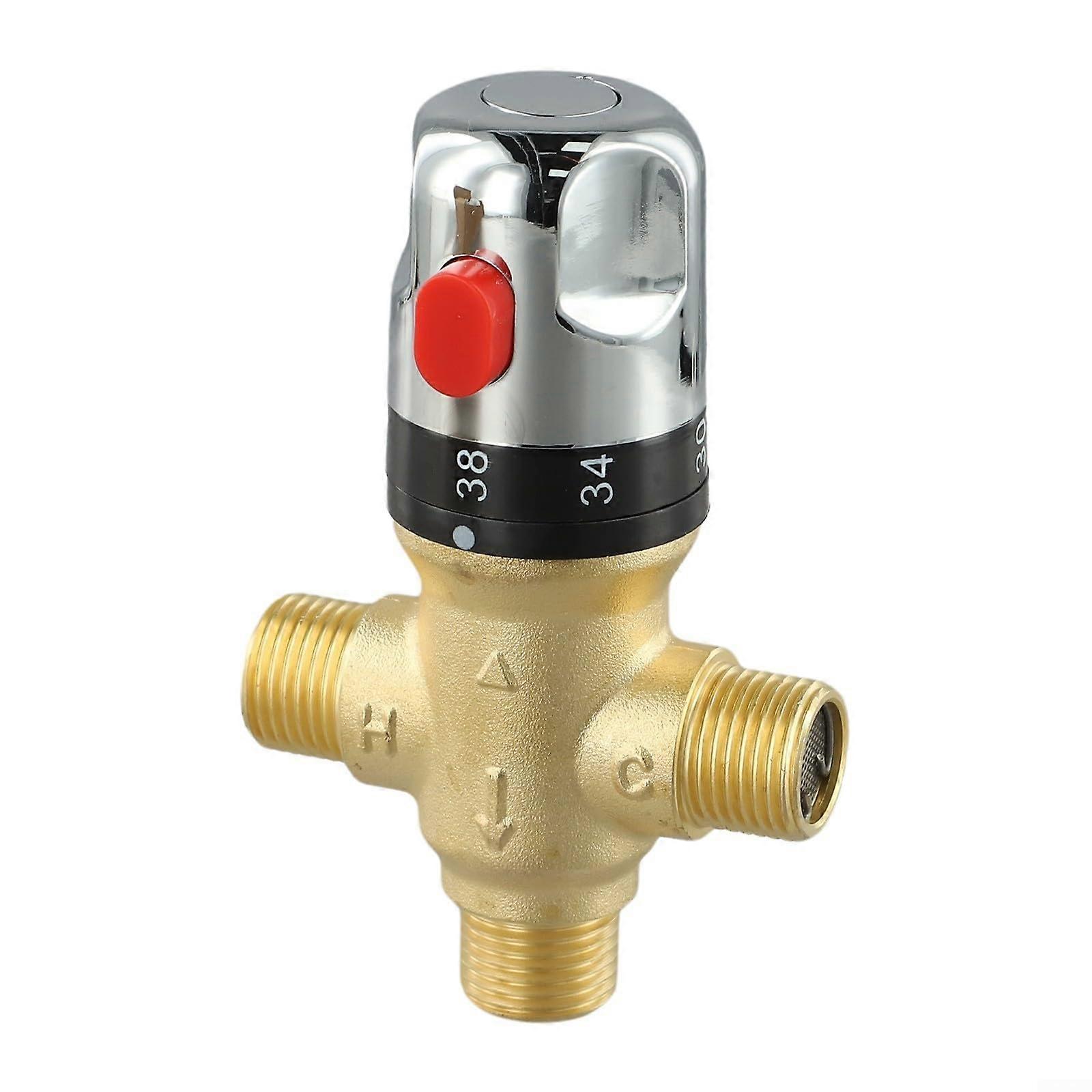 Brass Thermostat Mixing Valve - User-Friendly Design for Safe Water Temperatures, Durable and Reliable Performance