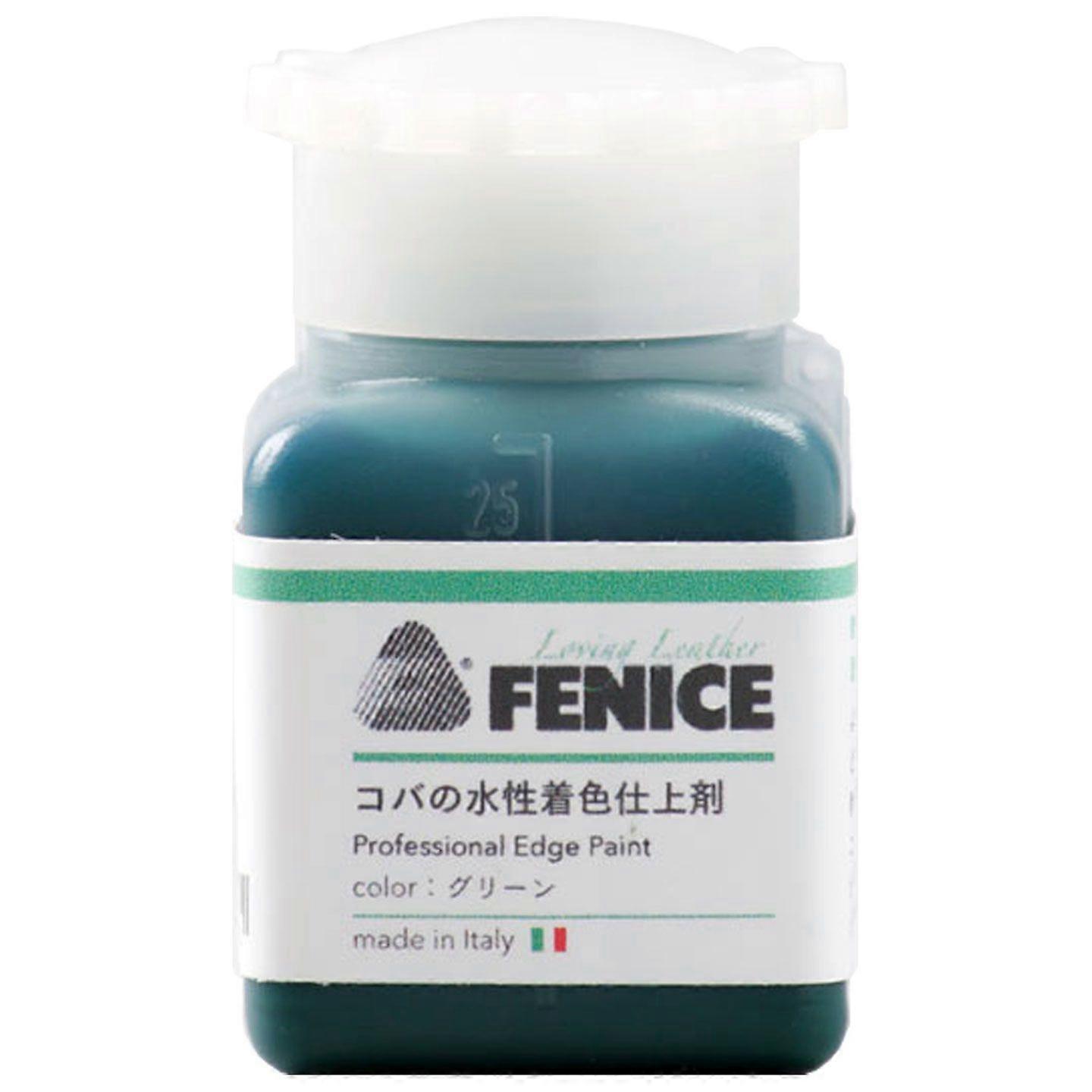 Craft Sha Leathercraft Fenice Green 25ml Leatherwork Edge Dye Paint Coat Seal