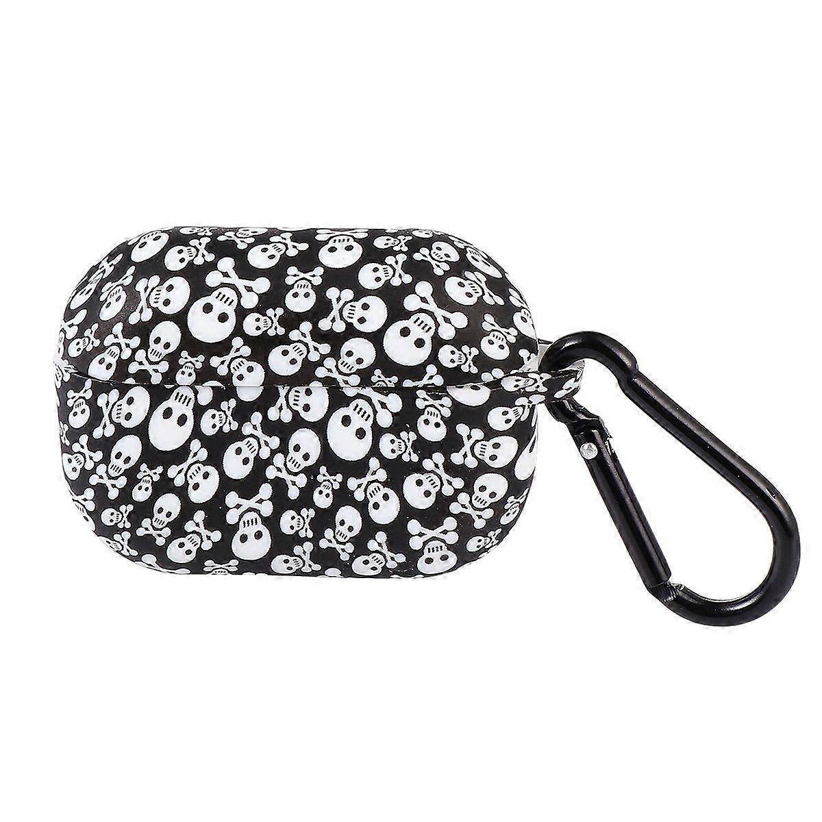 Wireless Earphone Case Skull Headphone Shell Halloween Theme Black Protective Dustproof 1Pack