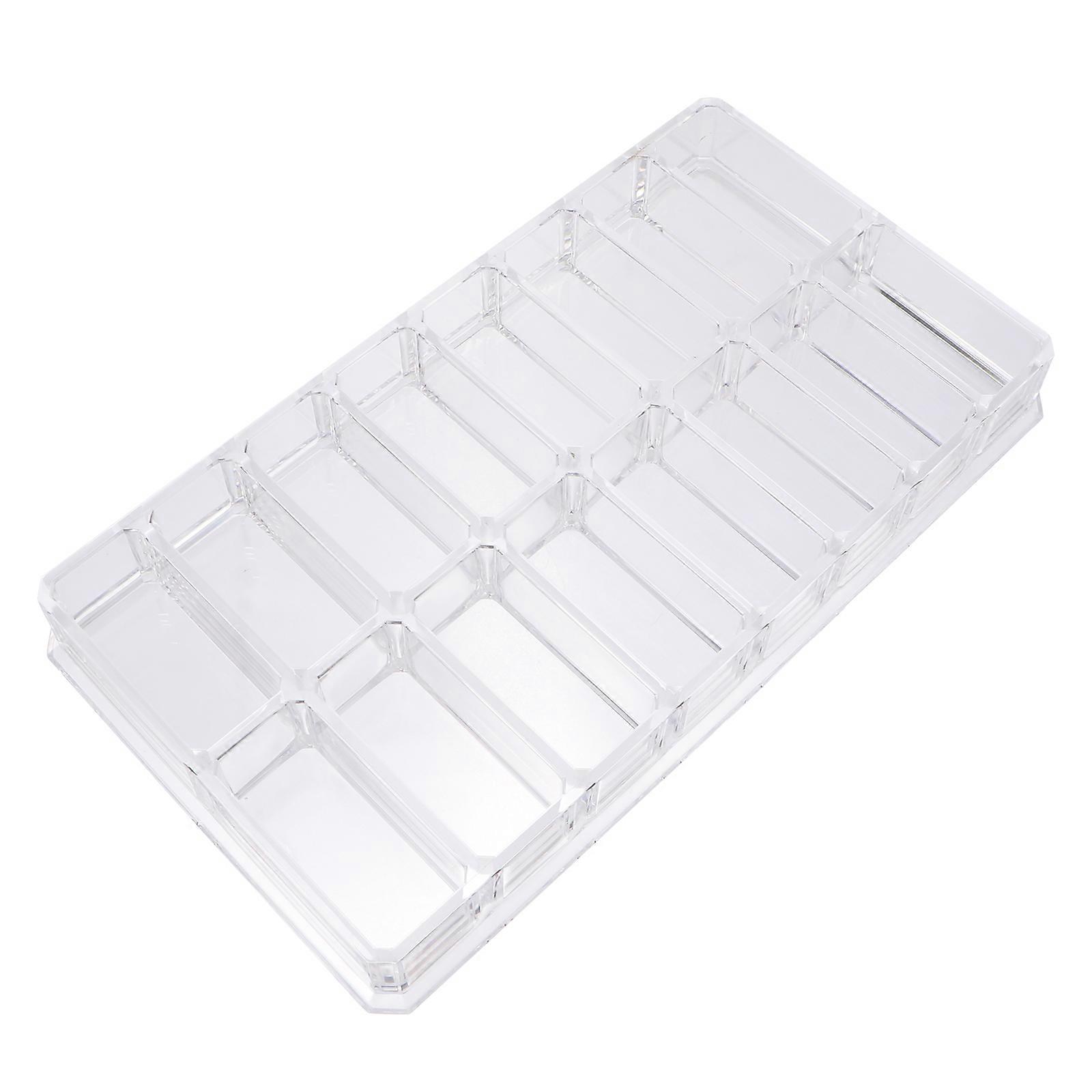 Takı Tozu ve Daha Fazlası İçin Şeffaf Akrilik Kozmetik Saklama Kutusu Masaüstünde Düzenli Tutun 7.87x3.94x5.12 İnç