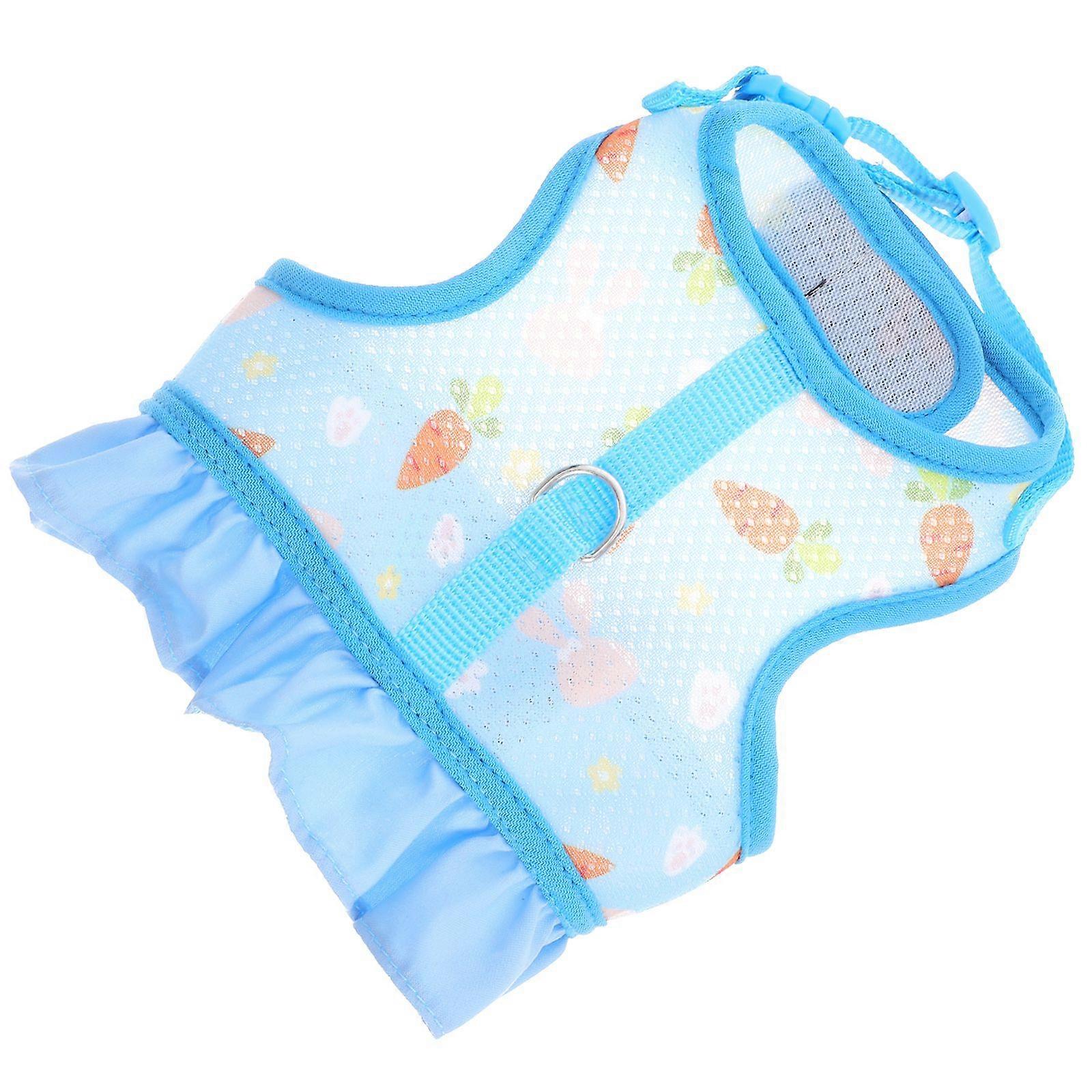 1 Set Rabbit Harness and Leash Adjustable Bunny Harness Bunny Vest Harness and Leash Set (L)