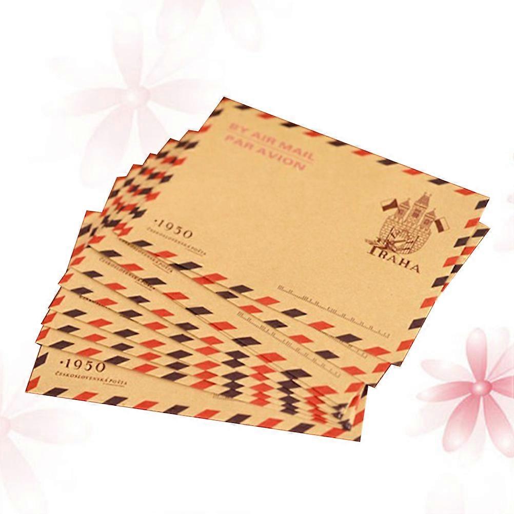 Practical Envelope Kraft Paper Envelopes Document Protection Rectangular Khaki 9.70x7.50x0.10cm Sealing 10Pcs