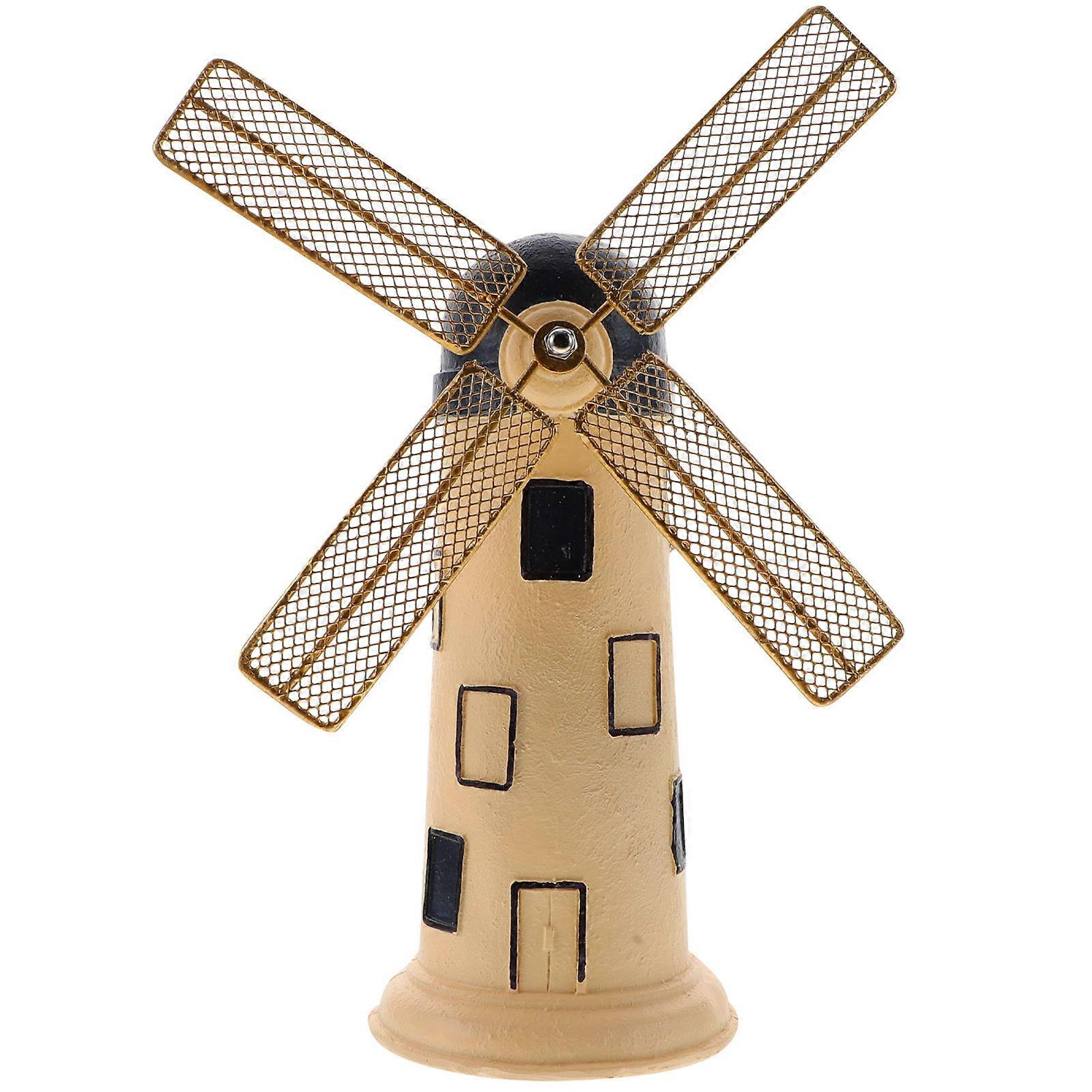 Rustic Ornament Miniature Windmill Table Decor Vintage .50X20.50X0.30cm 1Set