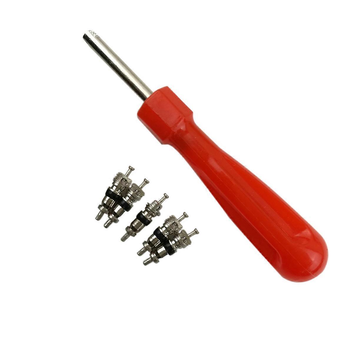Heavy Duty Tire Stem Core Remover Tool with Valve Cores for Car, Truck, Motorcycle, Bicycle, and Construction – PSI Pressure Resistant, Wide