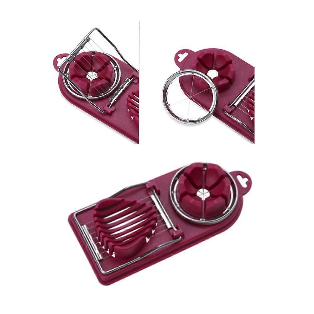 Fruit Splitter Egg Splitters Stainless Steel Manual Compact Design Red 2Pcs