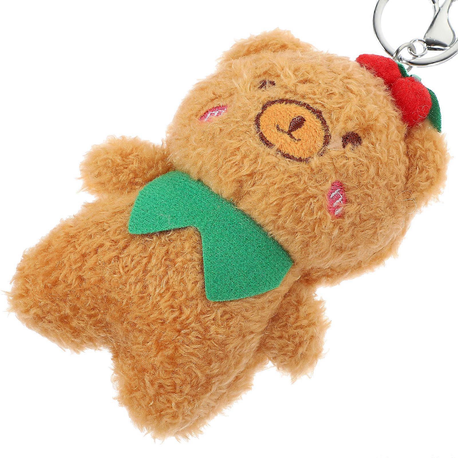 Keychain Pendant Cartoon Doll Key Chain Bear Shape Cute Style For Children Room Decoration 1Set