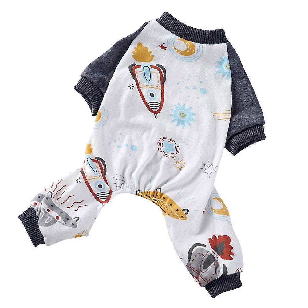 Dog Pyjamas Indoor Use Comfortable Dog Clothes Grey Polyester 1Set