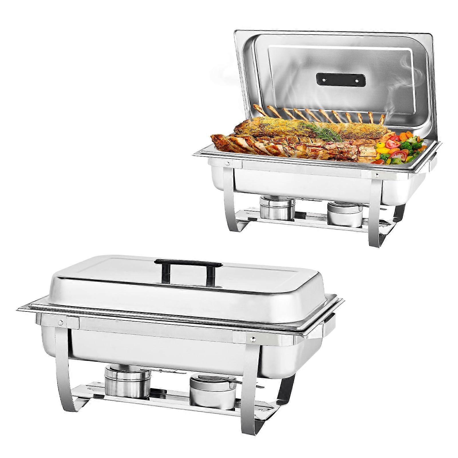 8QT 2Pack Chafing Dish heat container Rectangular