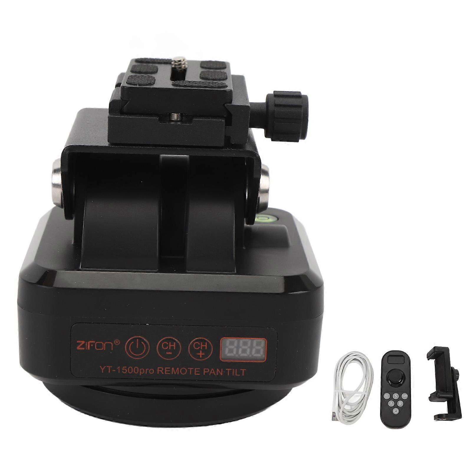 YT-1500pro 360 Degree Rotating Motorized Panoramic Head with Remote Control for Smartphones and DSLR Cameras