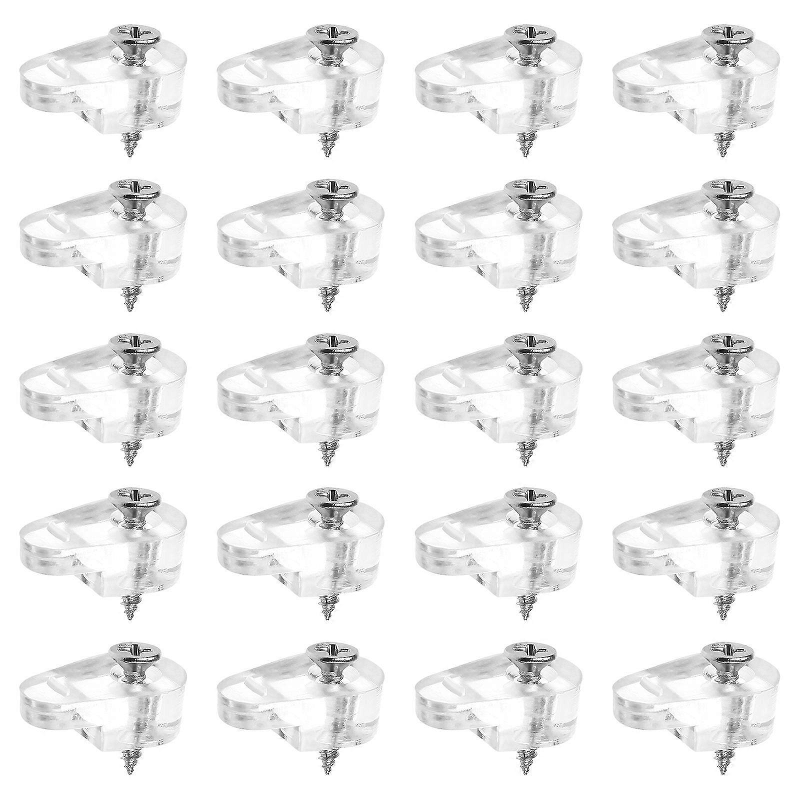 Glass Mirror Holder Clips Mirror Holder Clips For Homeowners Transparent 2.00X1.10X0.70CM Fixing 20Pcs
