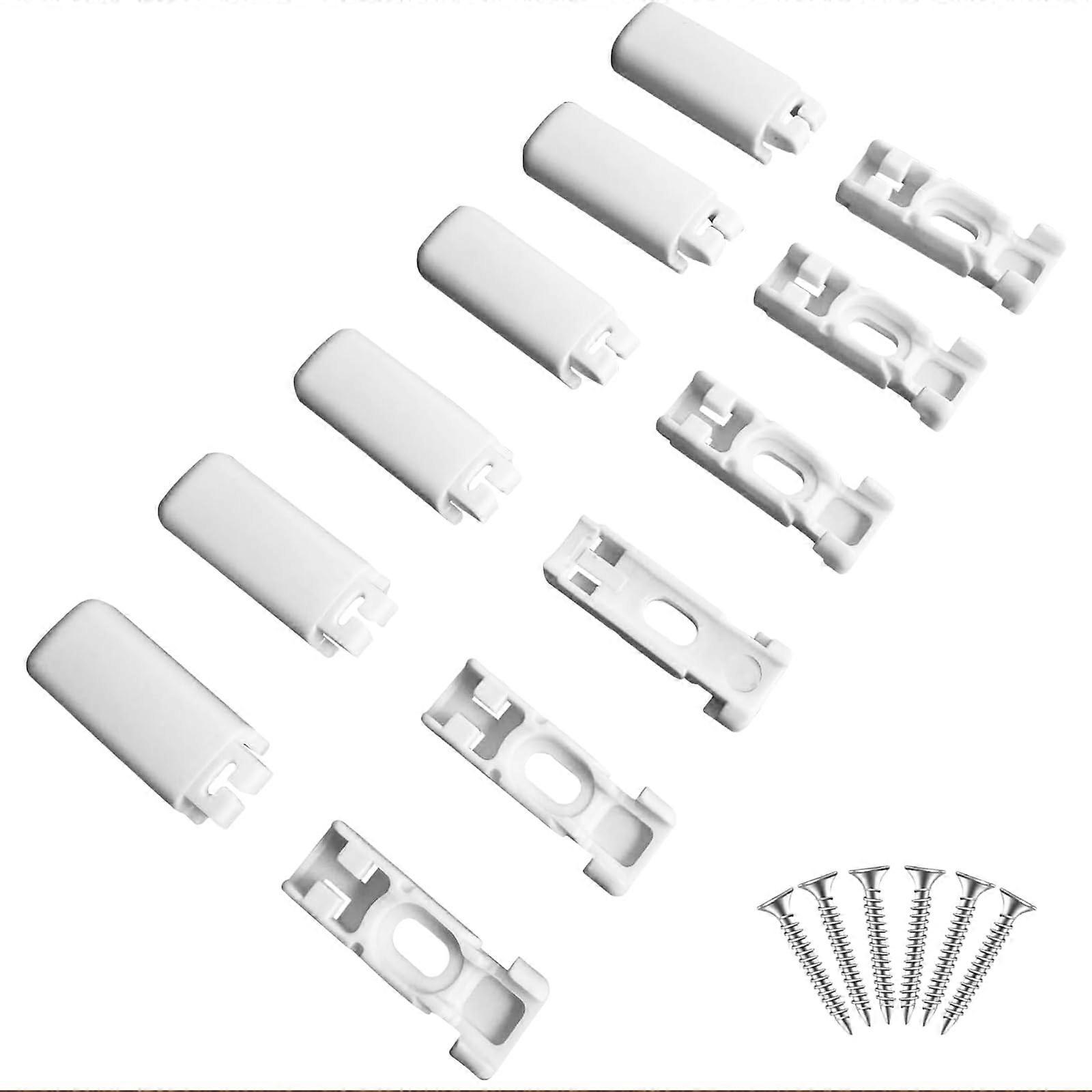 Pleated Replacement Parts Pack of 6 Clamping Brackets and Shoes for Tensioned Pleated Blinds Compatible with Adhesive Plates