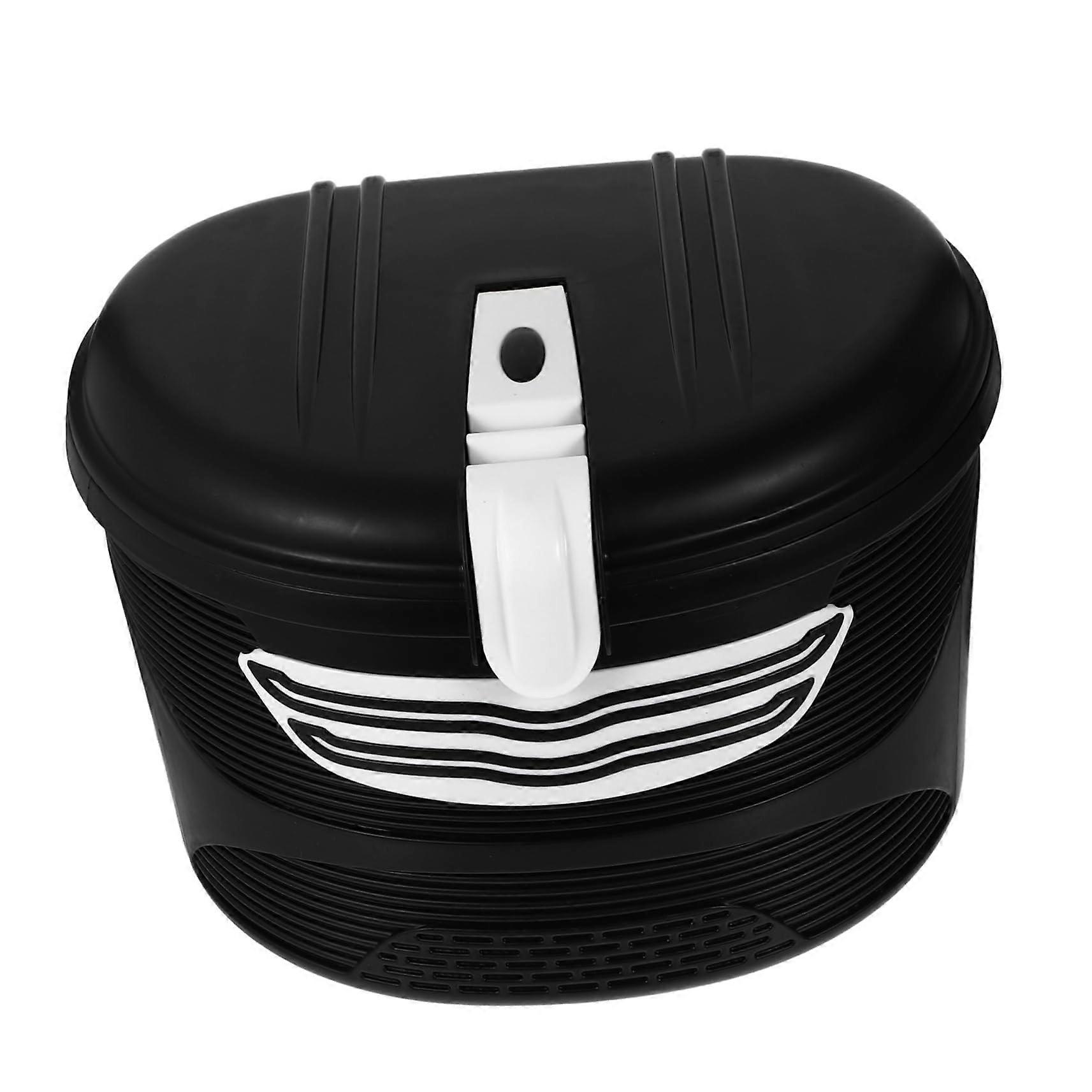 Electric Vehicle Front Storage Basket with Lock for Bikes and Mountain Bikes, Large Capacity, Durable Beach Pool Accessory