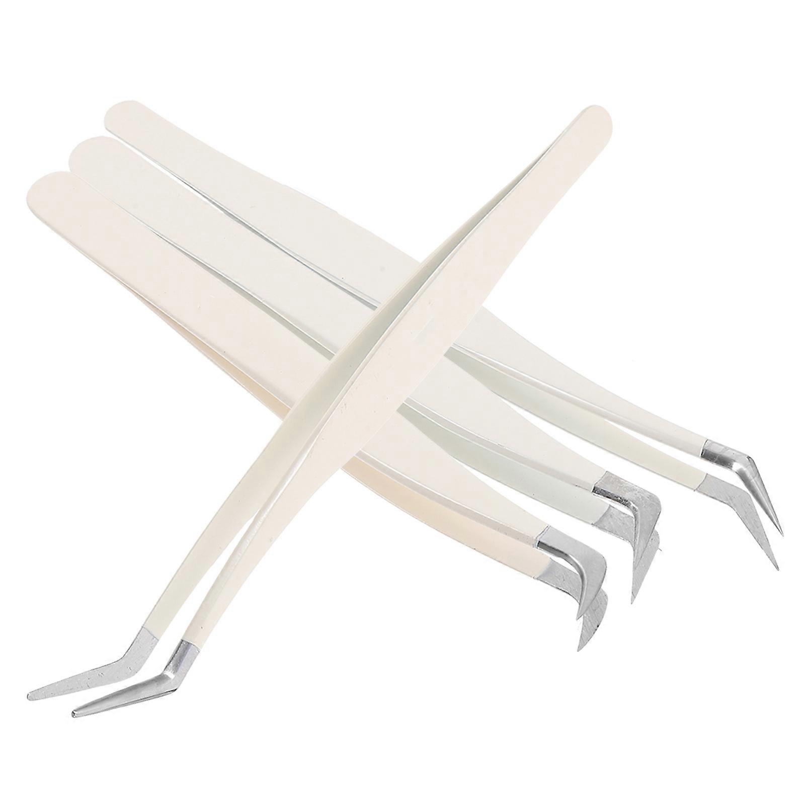 Pince à cils en acier inoxydable Faux cils Extension Utilisation personnelle Conception compacte 1 ensemble