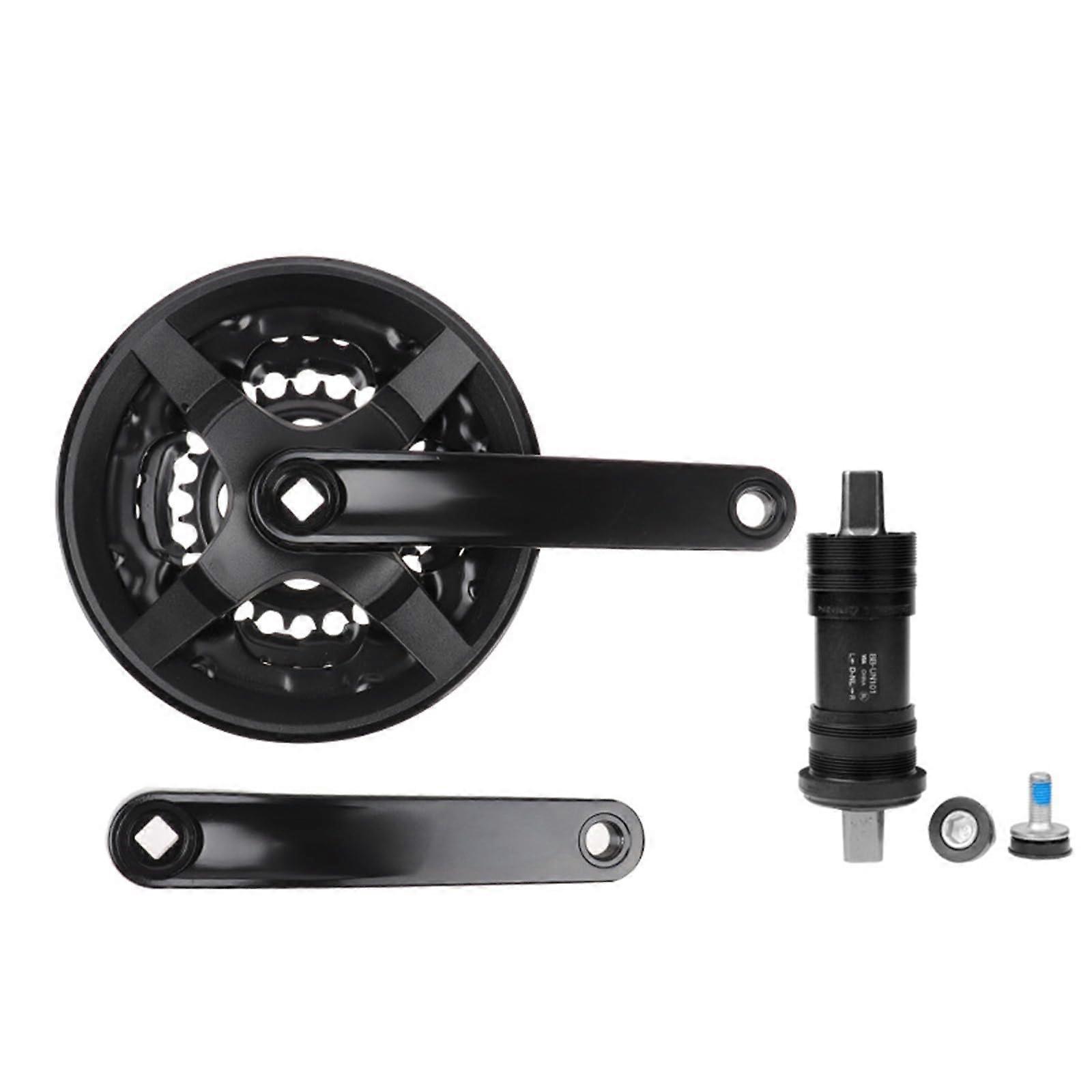 Square Hole Mountain Bike Crankset 170mm Aluminum Alloy Tapered Arms for Improved Safety and Performance