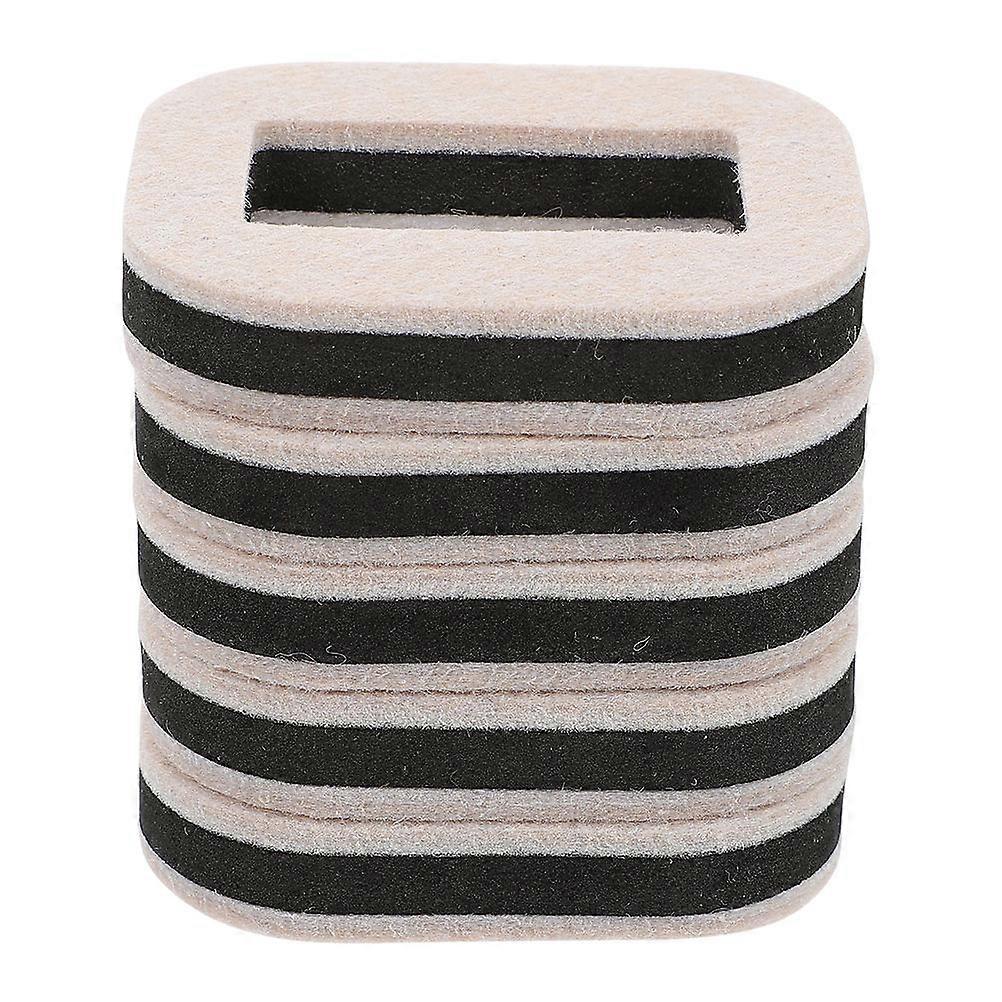Furniture Wheel Caster Cup Floor Protection 5Pack White Rectangular Simple Design For Homeowners And Office Workers
