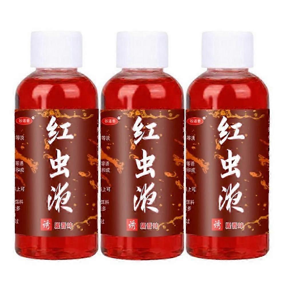 Ισχυρό εκχυλιστικό ψαριών εντατικό υγρό σκουλήκι αίματος Άρωμα εκχυλίσματος ψαριών Spray Flavor Additive fishtrout κυπρίνος Bass δολώματα 3pcs