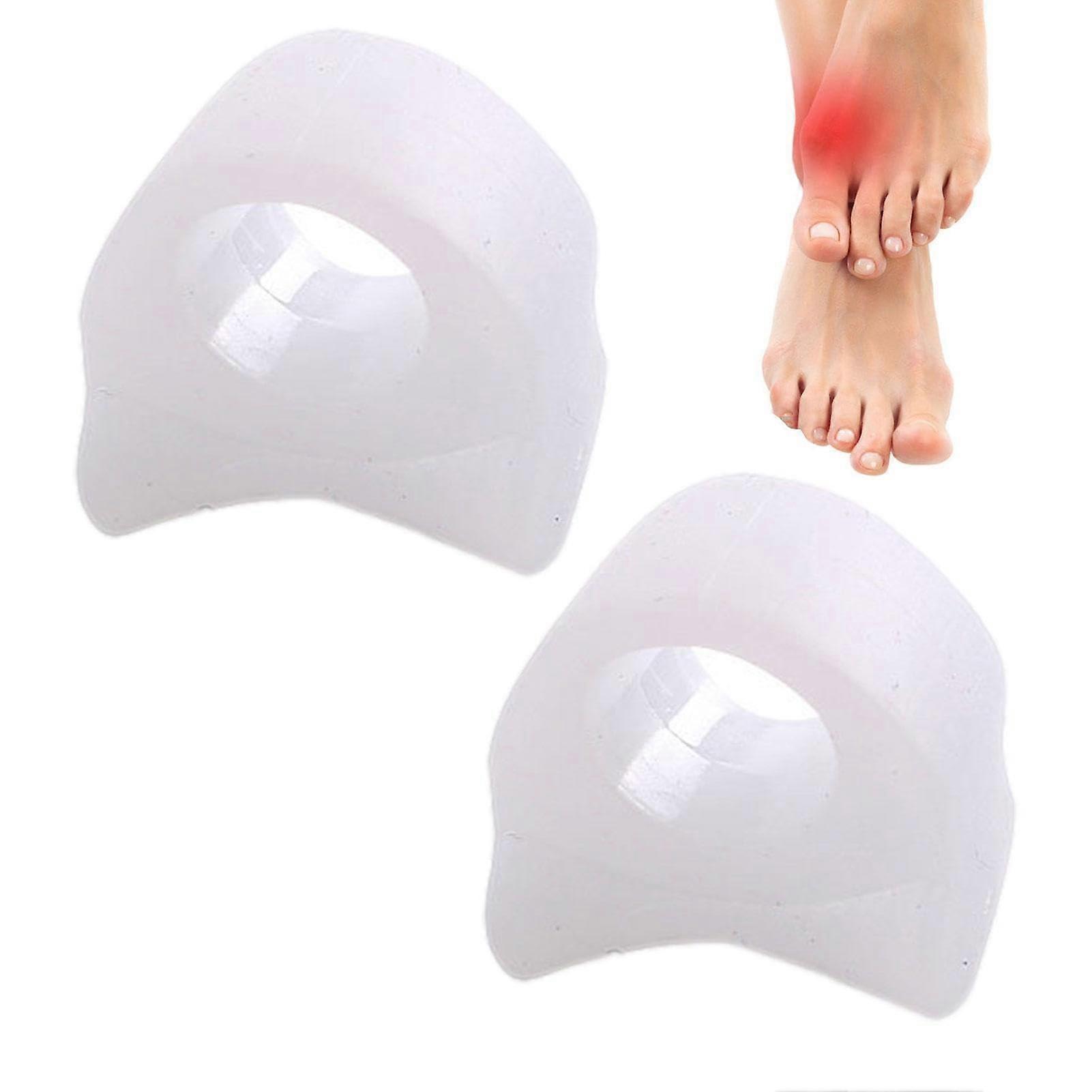 2 Pieces Toe Separators Straightener and Alignment for Big Toe White S