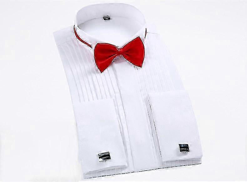 Strap-on Collar, Long-sleeve Tuxedo Shirt