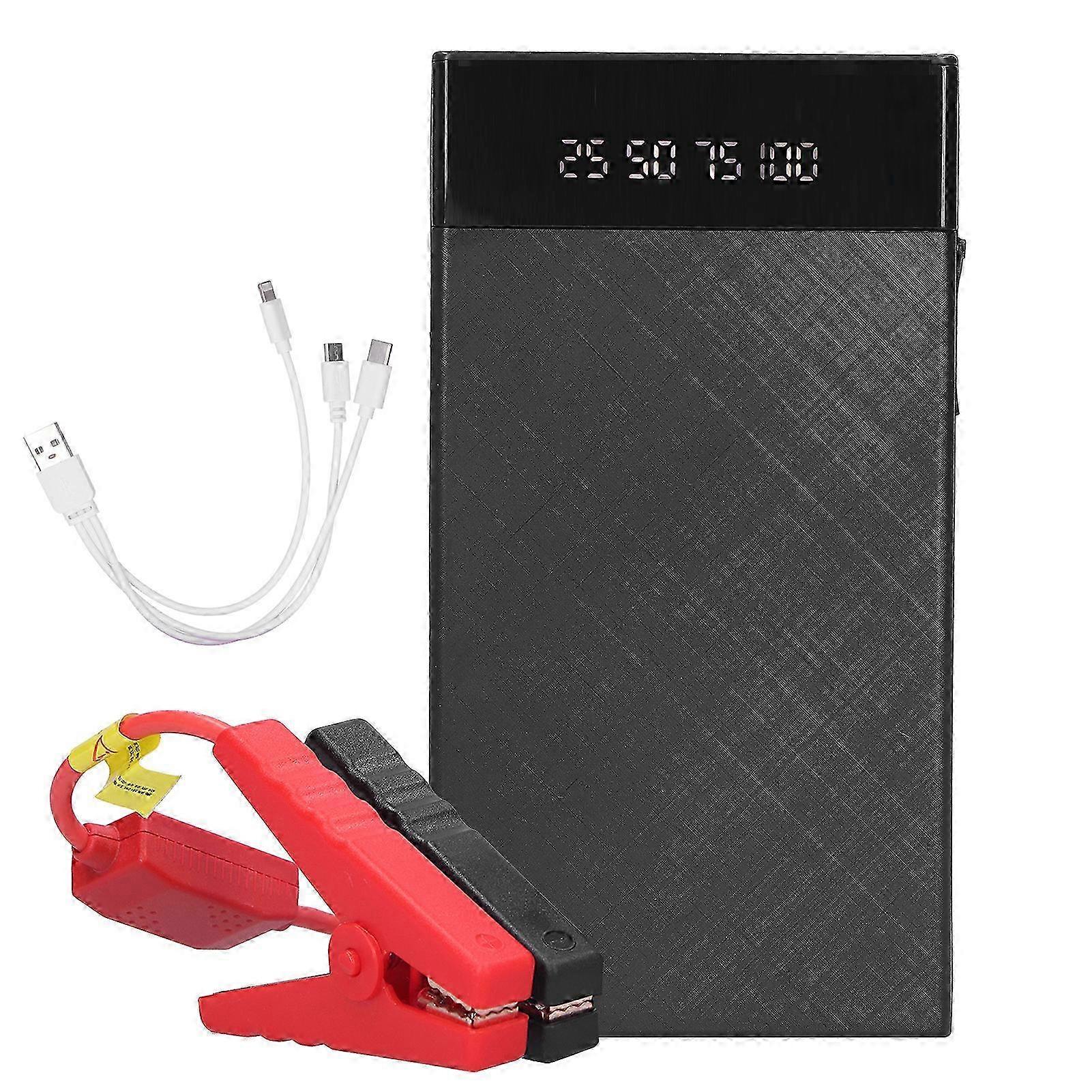 10000mAh Emergency Jump Starter Power Supply with Digital Display for 12V Vehicles and Mobile Devices