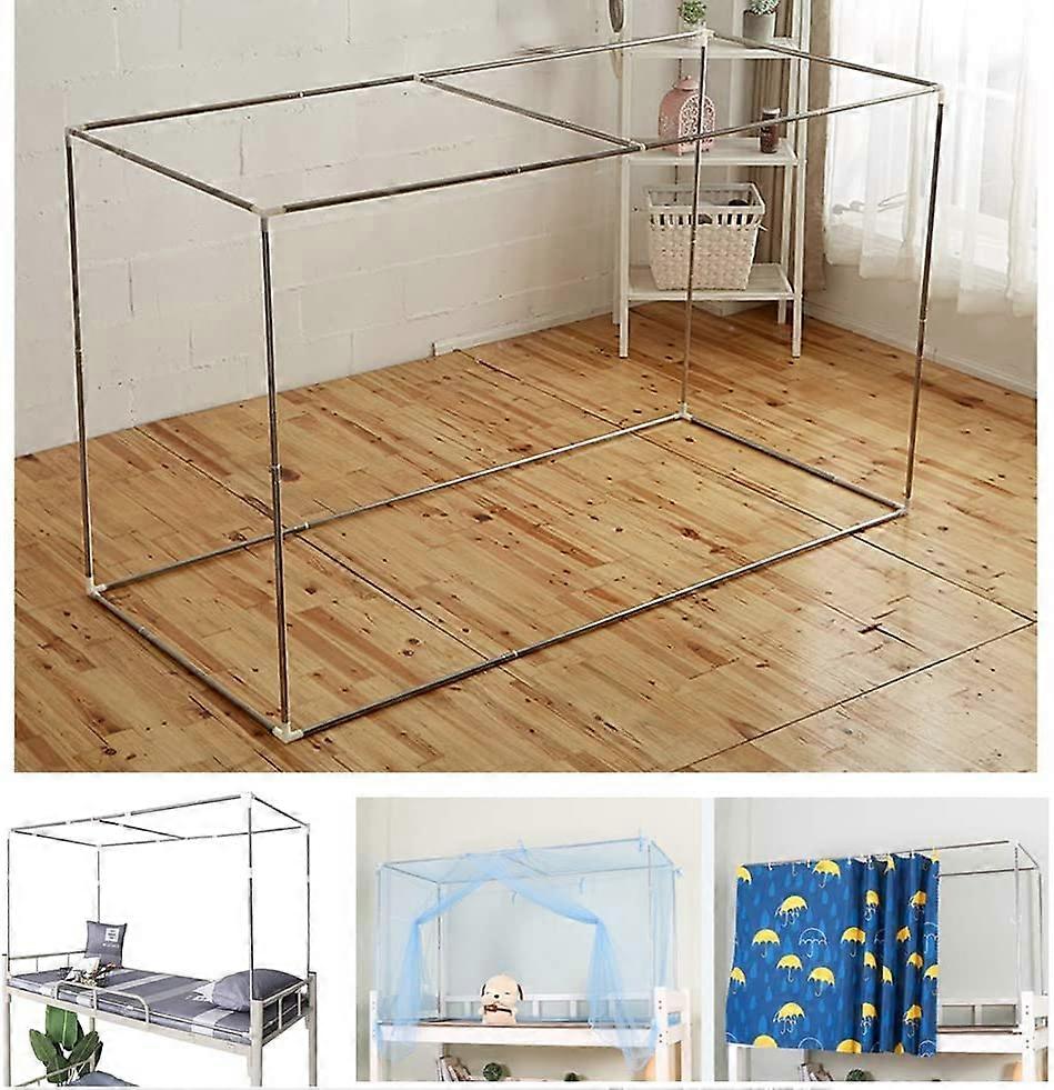 Retractable Mosquito Net Bracket for College Dorm, Telescopic Bed Canopy Stainless Steel, Universal Bed Canopy Holder Adjustable