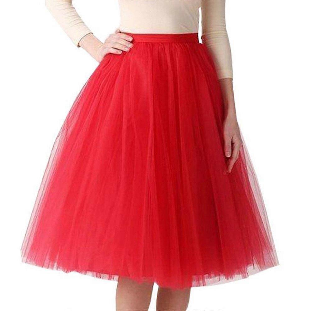 Classical Tutu Skirt, Ballet Tulle Skirt Petticoat Underskirt Skirt Dance Tulle Skirt Red Long