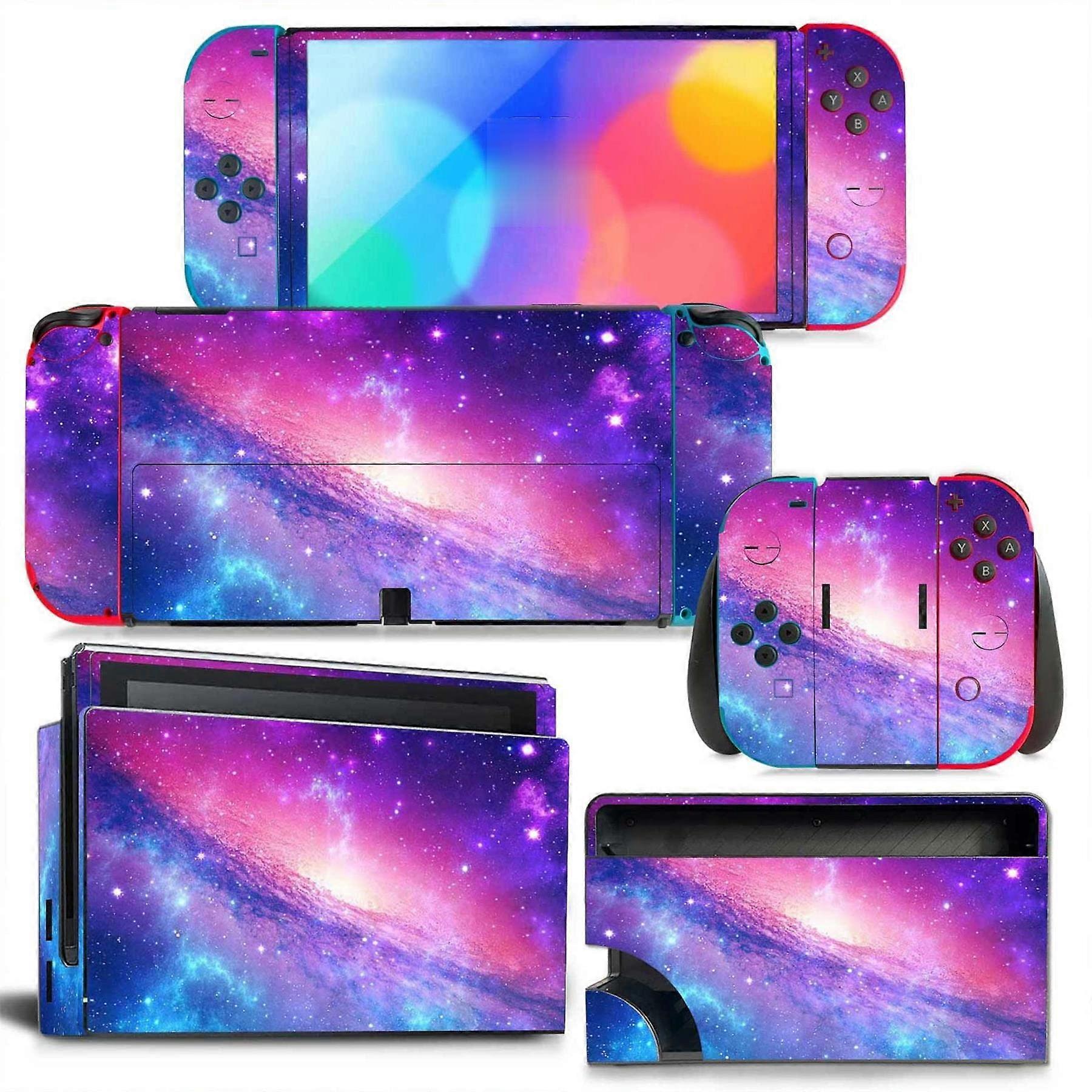 Switch OLED Console Skin Sticker Decal Cover with Dock & Joy-Con Wrap