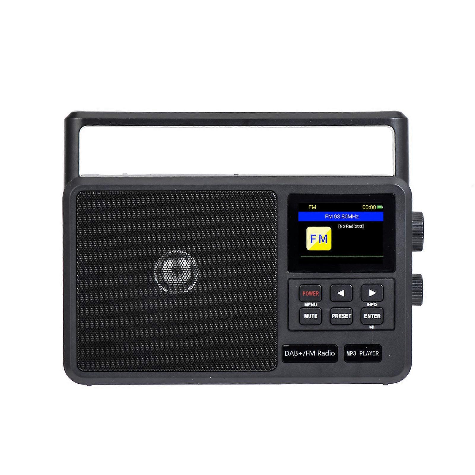 HanRongDa CS-806: Draagbare FM/DAB+ Radio, WiFi, BT Speaker, TF/USB, Alarm & Timer