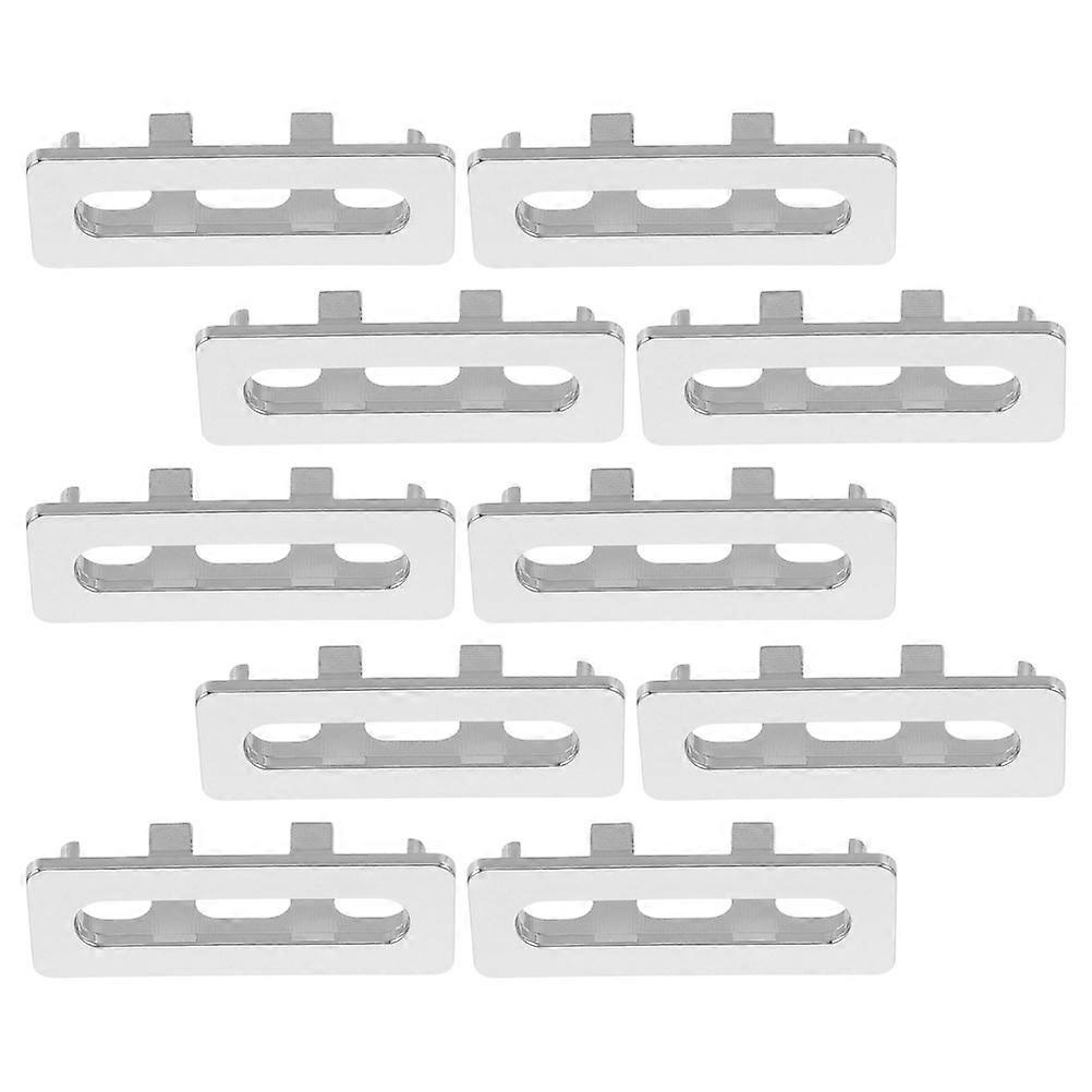 Basin Overflow Cover Plastic Hole Covers Protective Cover Round Shape Simple Structure Bathroom Use 10Pcs